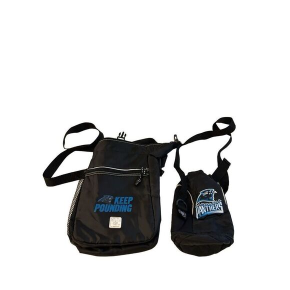 NC Panthers crossbody bag and water bottle holder set lot - Picture 1 of 9